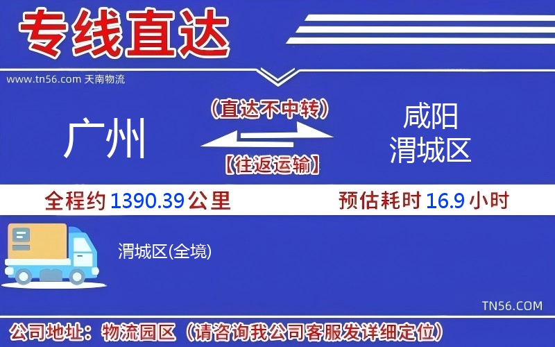 廣州到咸陽(yáng)渭城區(qū)物流公司