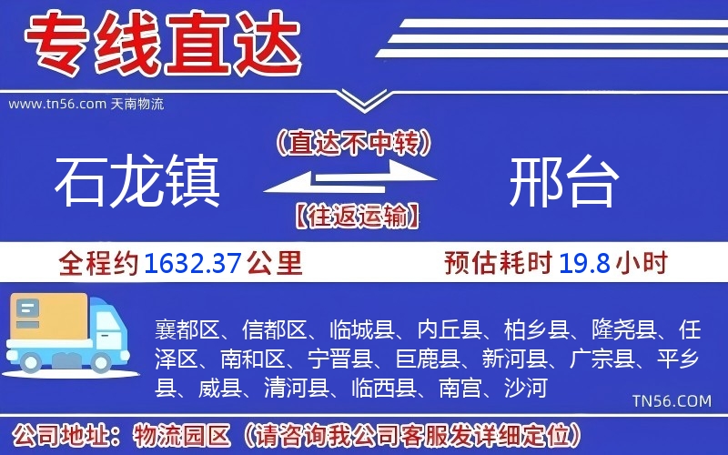 石龍鎮(zhèn)到邢臺物流公司
