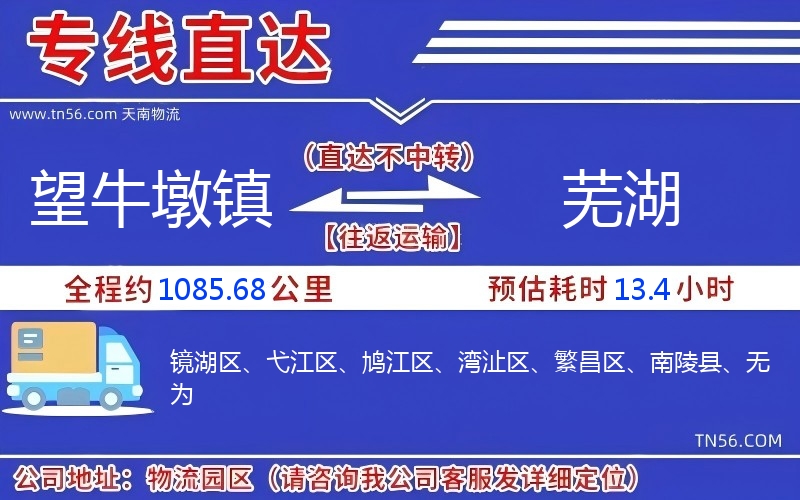 望牛墩鎮(zhèn)到蕪湖物流公司