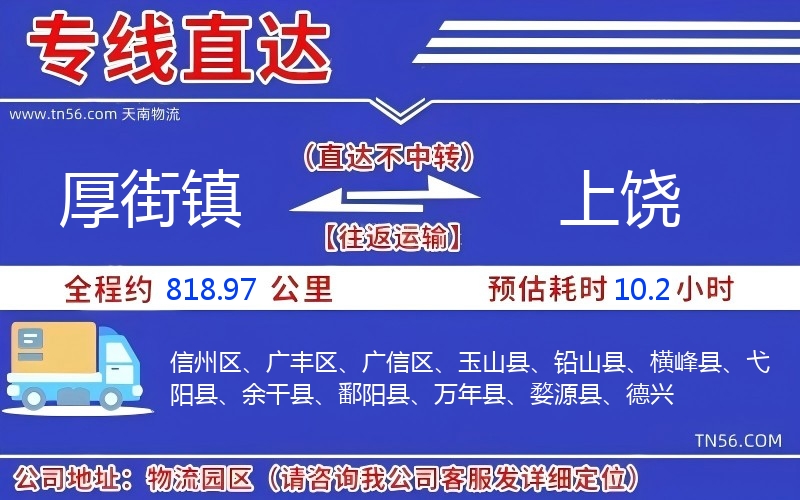 厚街鎮(zhèn)到上饒物流公司